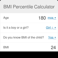 bmi percentile calculator child bmi