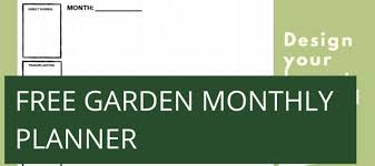 Free Printable Garden Planner Month