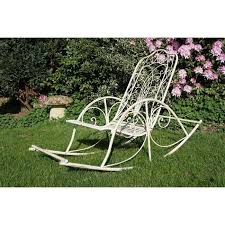 Ornate Cream Grace Garden Rocking Chair