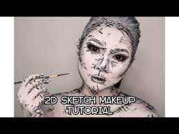 2d sketch makeup tutorial you