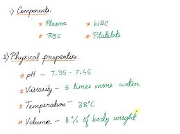 physical properties of blood describe