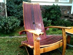 Wine Barrel Adirondack Chair With Wine