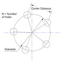 Bolt Circle Diameter Calculator
