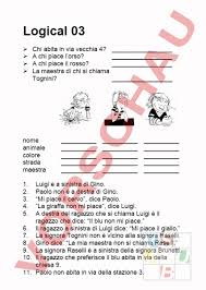 Bip u • bip u pro. Arbeitsblatt Logical 03 Italienisch Wortschatz