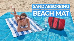 sand absorbing beach mat you