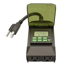 Woods 15 Amp 7 Day Outdoor Plug In Dual