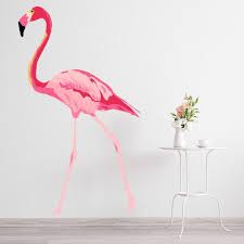 tropical pink flamingo wall sticker