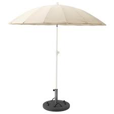 Samso Umbrella With Base Beige