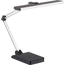 360 Lighting Modern Desk Lamp With Usb Port And Phone Cradle Metallic Black And Silver Adjustable Swivel Led For Bedroom Office Target