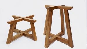 Reclaimed Wood X Style Table Leg Coffee