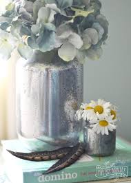 Make Faux Mercury Glass Vases From