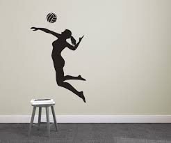 Volleyball Player Spiking Silhouette