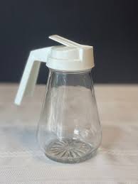 Vintage Small Glass Syrup Pitcher