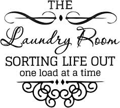 Laundry Room Text Pattern Wall Sticker