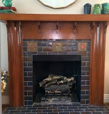 Craftsman Fireplace With Deep Blue