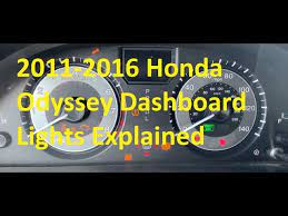 2016 honda odyssey dashboard lights