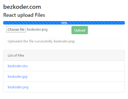 react file upload with axios and