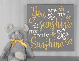 Sign You Are My Sunshine Wall Art Wood