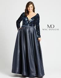 77565f Mac Duggal Plus Size Prom Dress