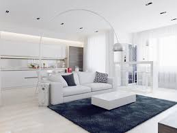 sparkling white apartment with hideaway