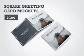 Free Square Greeting Card Psd Mockup Creativetacos