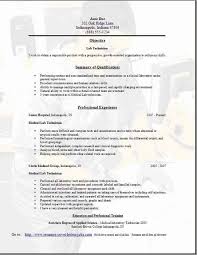 Aspire to join a reputed health organization as a medical technologist to serve with best of my extraordinary professional efficiencies. Lab Technician Resume Occupational Examples Samples Free Edit With Word