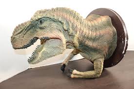 Dinosaur T Rex Head Wall Mount Statue