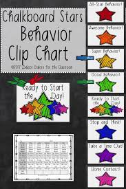 Behavior Clip Chart Chalkboard Stars Decor Chalkboard