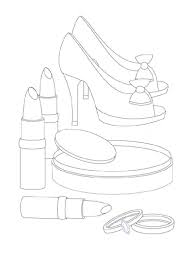cosmetic coloring pages to and
