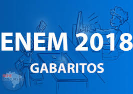 Resultado de imagem para imagens do gabarito do enem 2018