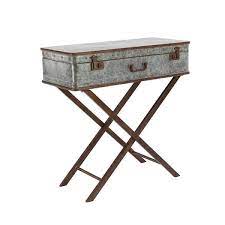 large rectangle metal end accent table