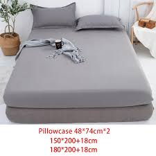 1pcs Fitted Sheet Solid Color Bed