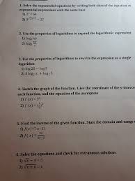 1 solve the exponential equations by