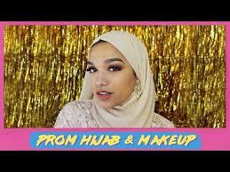 prom hijab and makeup tutorial you