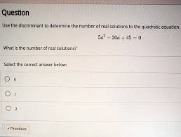 Quadratic Equation 5a 30a