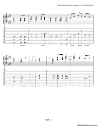 star spangled banner with tablature