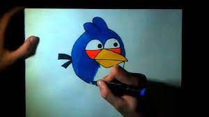 How to draw the Blue Bird from Angry Birds - YouTube