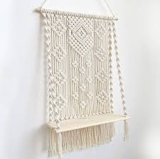 I decided to dabble in some real macrame! China Indoor Outdoor Floating Decorative Handmade Rope Boho Wood Organizer Hanger Macrame Wall Hanging Plant Decor Shelf China Macrame Moon Hanger And Macrame Fruit Hanger Price