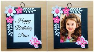 diy birthday photo frame making easy