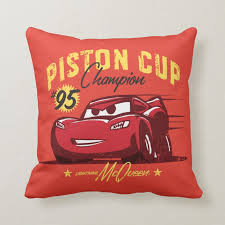 Cars 3 Lightning Mcqueen 95 Piston Cup Champ Throw Pillow Custom Fan Art