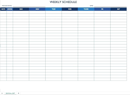 Free Work Schedule Templates For Word And Excel Week