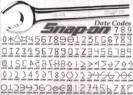 Snap On Tool Date Code Chart