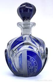 Art Deco Czech Glass Perfume Bottle C1930