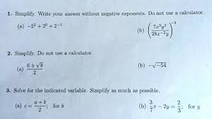 Answer Without Negative Exponents