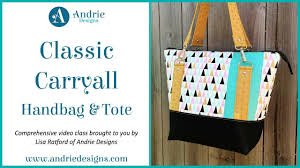 Classic Carryall Handbag Tote Trailer Andrie Designs