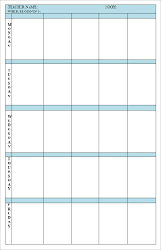 Weekly Lesson Plan Template Shmp Info