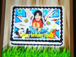 Use them in commercial designs under lifetime, perpetual & worldwide rights. Edible Ryan S World Birthday Party Icing Edible Cake Topper 1 4 Sheet Ebay