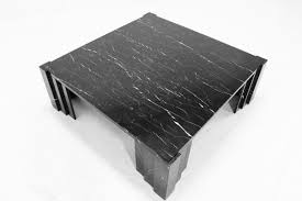 Black Marble Coffee Table 1970s