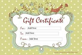 8 homemade gift certificate templates