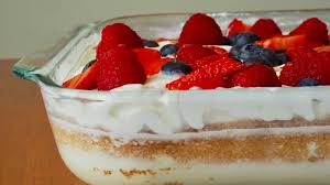 tres leches cake with berries